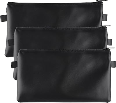 Rapidbok Geldbeutel Set - 3 Stück Kunstleder Geldtaschen Mit Reißverschluss 28x16 Cm