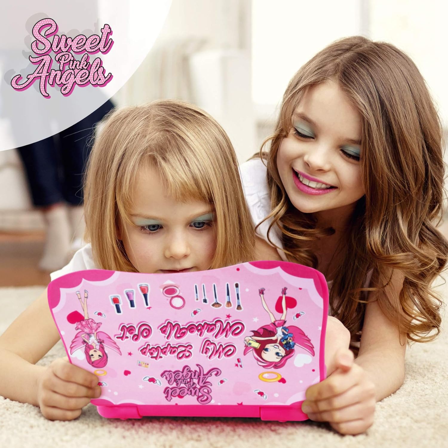 Generic Kids Makeup Kit for Girl Non Toxic,Washable Kids Makeup Set with Mirror in Laptop Design,Play Makeup for Little Girls,Toddler Makeup Kit,Kids Make Up Kit,Makeup Toys for Girls : Toys & Games