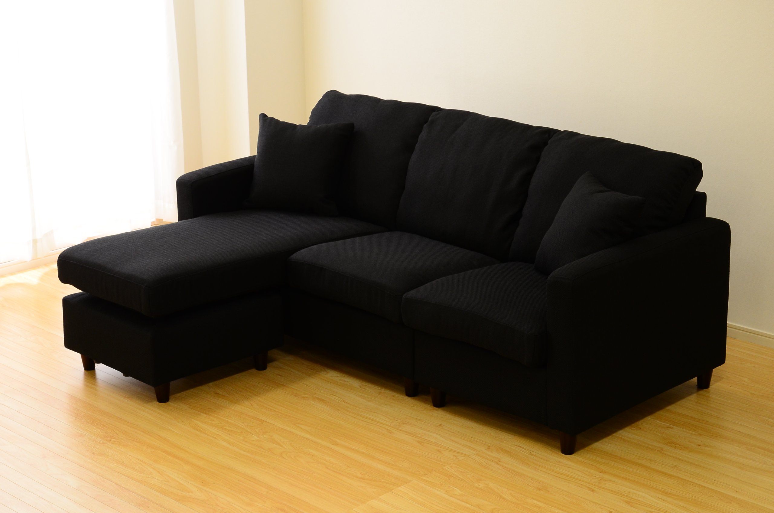 ソファ☆選べる9カラー ポケットコイル入りコーナーソファー カウチ