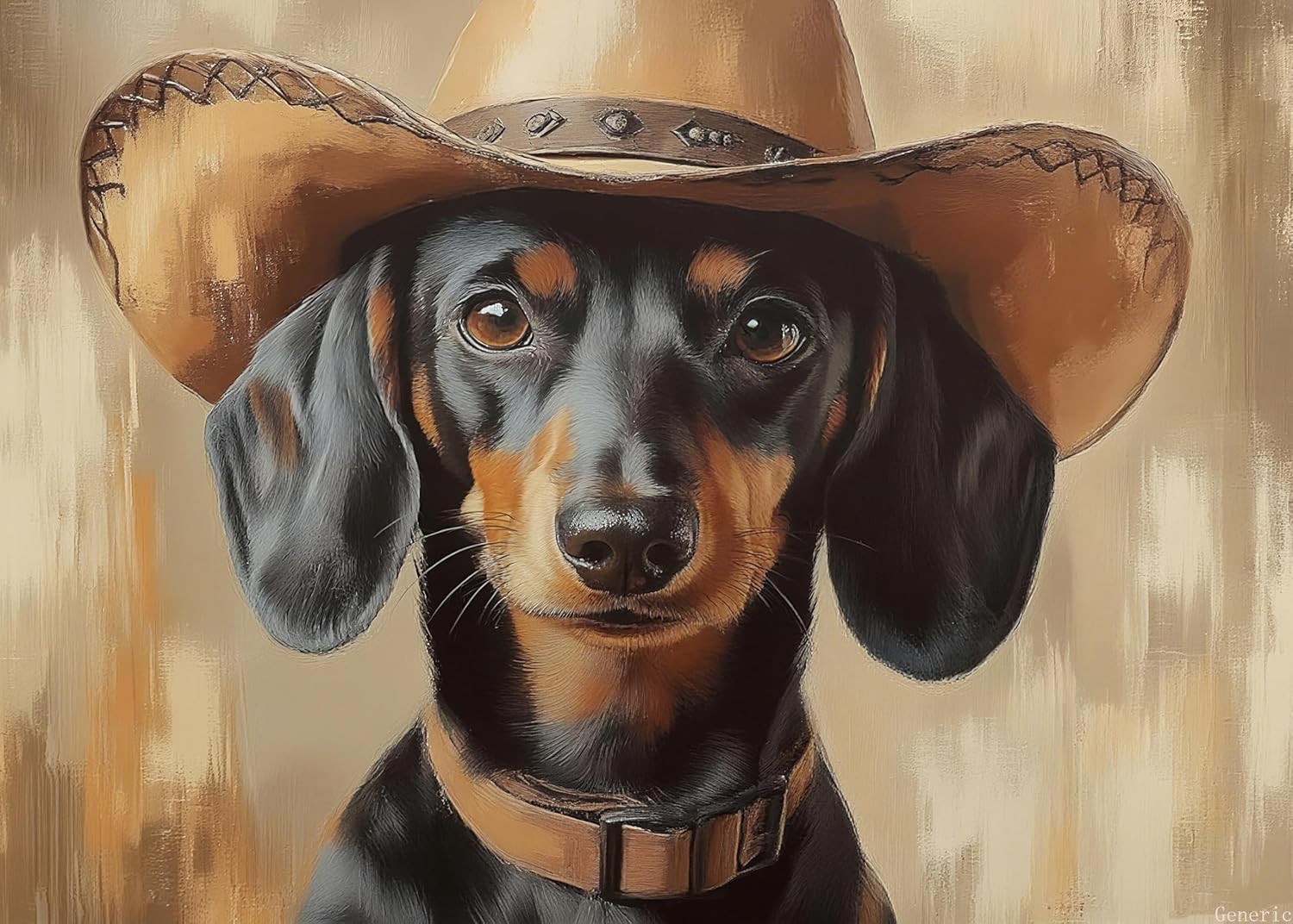 Dachshund in a Dapper Cowboy Hat, 1000 Piece Adults Wooden Jigsaw Puzzles, Entertaining Game That Exercises Brain Power, Patience and Hands-on Skills, Ideal for Pet Lovers 20x28in