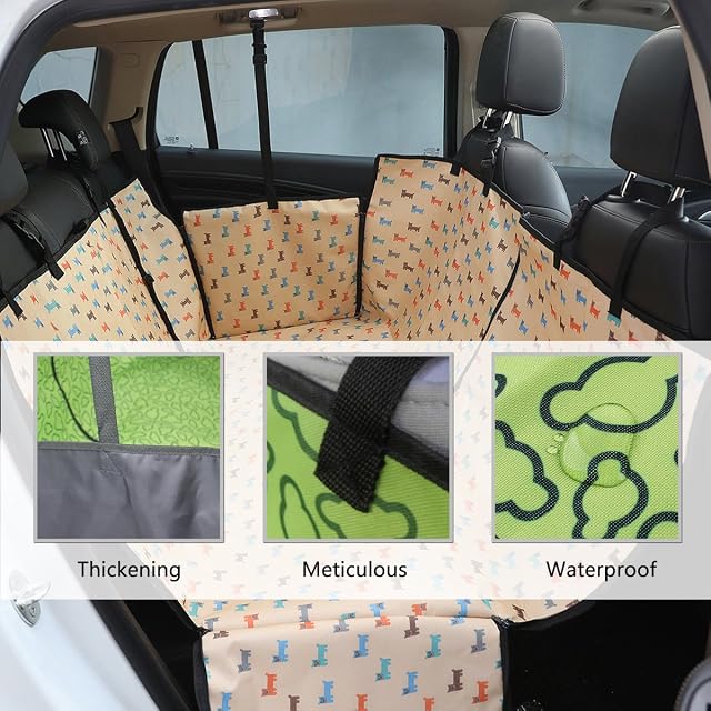Foto 4 de 5 de PETCUTE Protector Coche Perro Funda de Asiento Trasero para Mascotas Impermeable Cubre Asientos Coche Perro