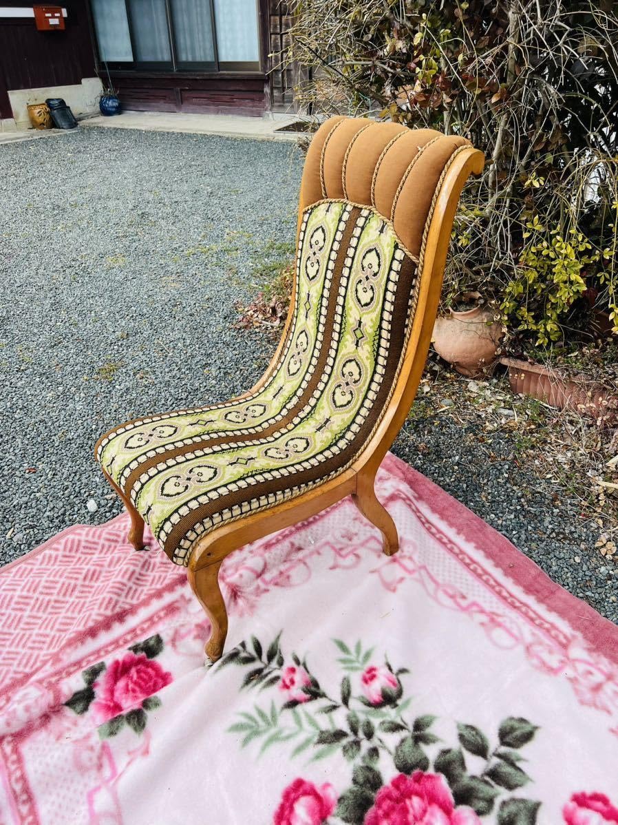 M▽アンティーク ヴィンテージ イージーチェア スリッパ―チェア 【公式