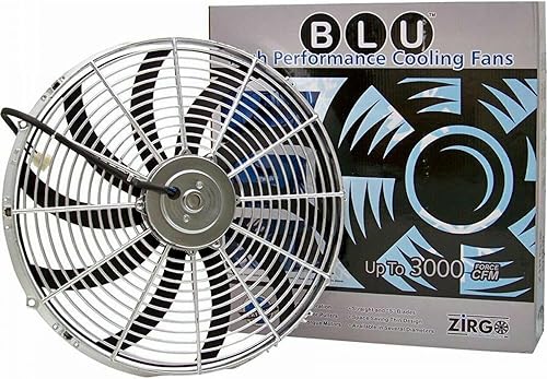 Miniatura 3 de Ventilador de radiador de refrigeración eléctrico cromado de 16 pulgadas con kit de montaje LS, control de calidad estricto y ajuste probado