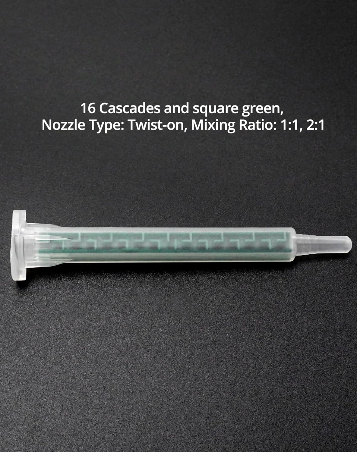 QWORK Static Mixing Nozzle Tip, 50 Pcs Mixing Epoxy Adhesive Applicator Nozzle,Mixer Plastic Resin Mixing Tip for AB Gun 50ml/1.7oz(1:1/1:2Ratio)
