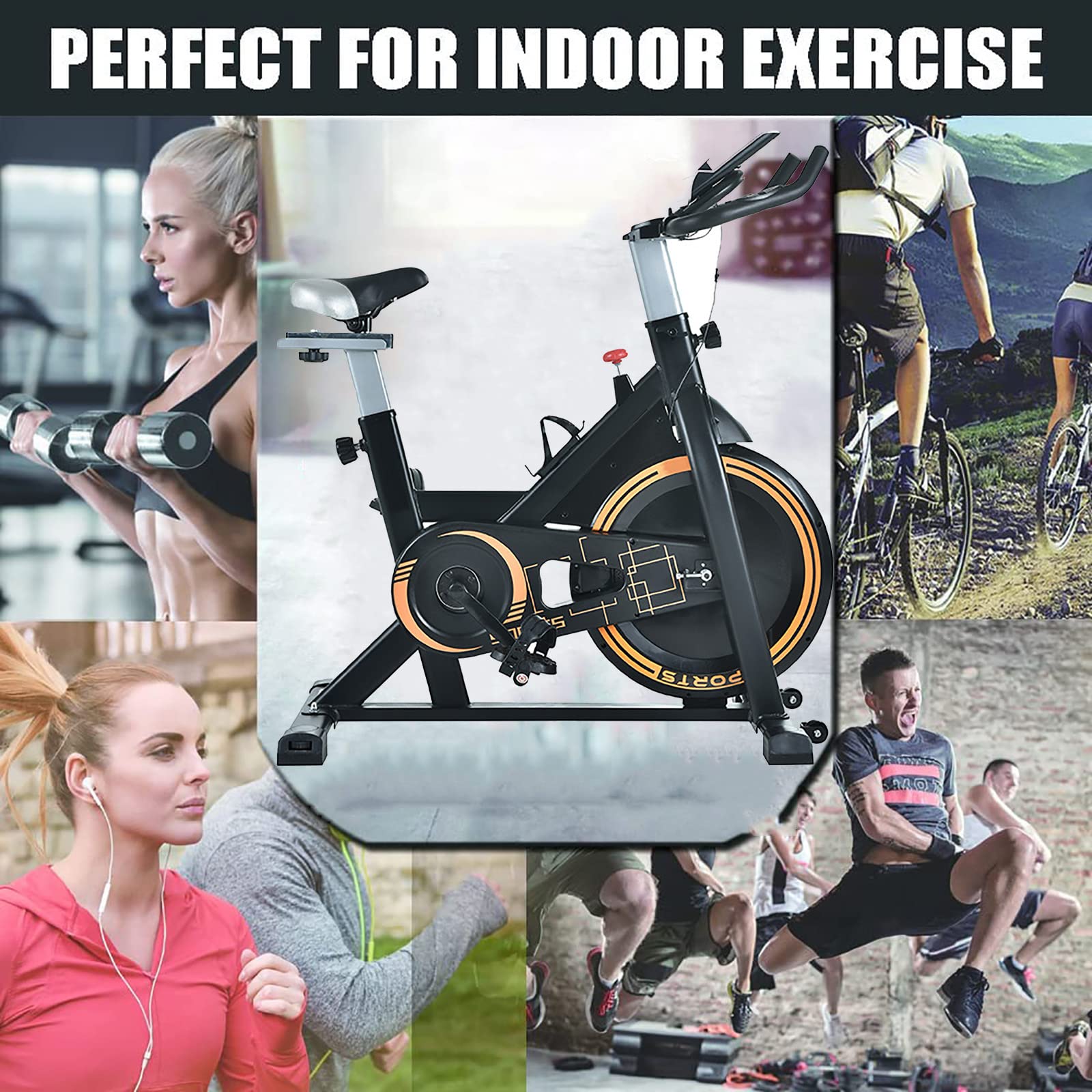 Rower stacjonarny Rower treningowy stacjonarny, Cichy fitness Jazda na rowerze stacjonarnym Rower treningowy, Rower treningowy z napędem pasowym, Rower treningowy do jazdy w pomieszczeniach