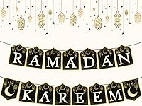 Vista 1 de KatchOn, Ramadan Kareem Banner - 10 Feet, Black and Gold, Cardstock, Rectangular
