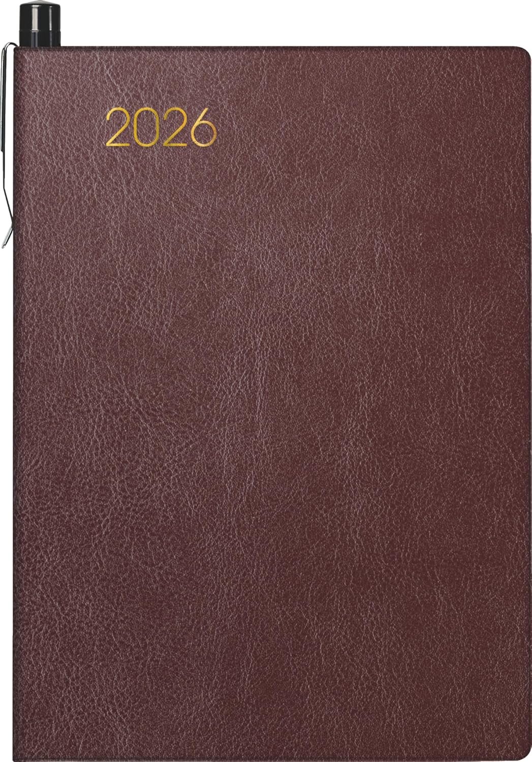 BRUNNEN Pocket Diary Model 723 2026 | A7, Faux Leather, Bordeaux