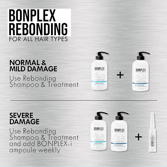 Perfect Bonding Hair Restore Shampoo, Treatment & Ampoule | Bond Strength | Frizz Free, Smooth & Shine| Repair Split Breakage | Damaged Hair Repair Concentrate Trio Kit (10.1oz + 6 ampoules)