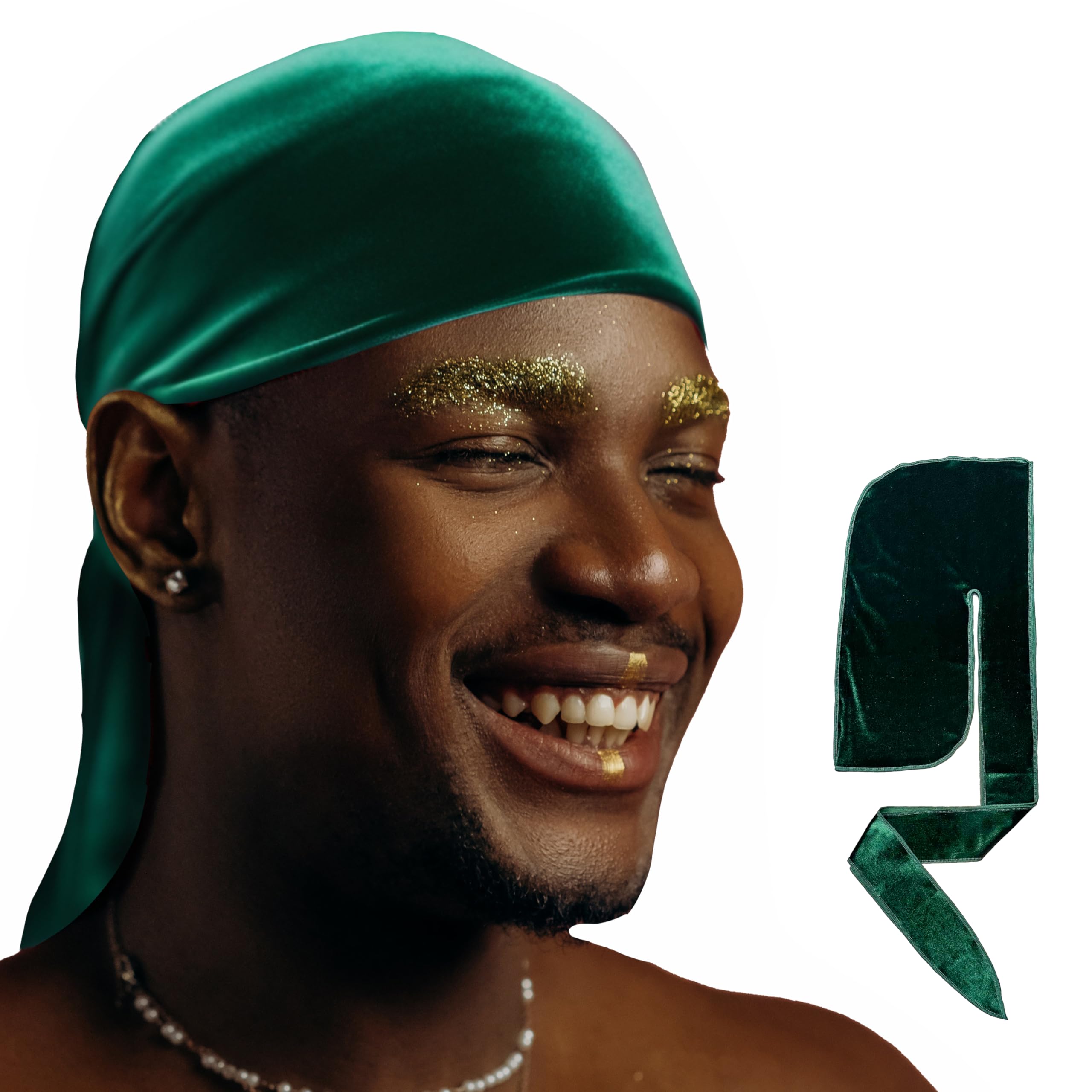 2 Pack Velvet Durag for Men - Enhanced Colorfastness, Durability, and Compression
