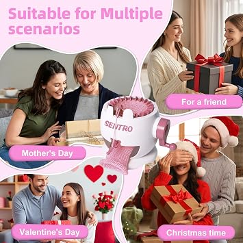 SENTRO Knitting Machine, 22 Needle Knitting Machines, Smart Circular Crochet Machine, Circular Knitting Machine, hat Loom Machine, Knitting Machines for Adults, Sock Loom, Socks,Hat,Scarf,Glove