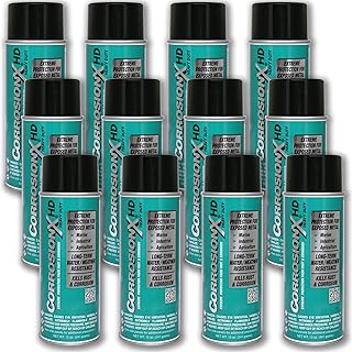 CorrosionX Heavy Duty Anti Rust Spray, Dripless Self-Healing Corrosion Inhibitor with Waterproof Barrier for Marine, Agricultural & Industrial Equipment, Case of Twelve 12oz Cans