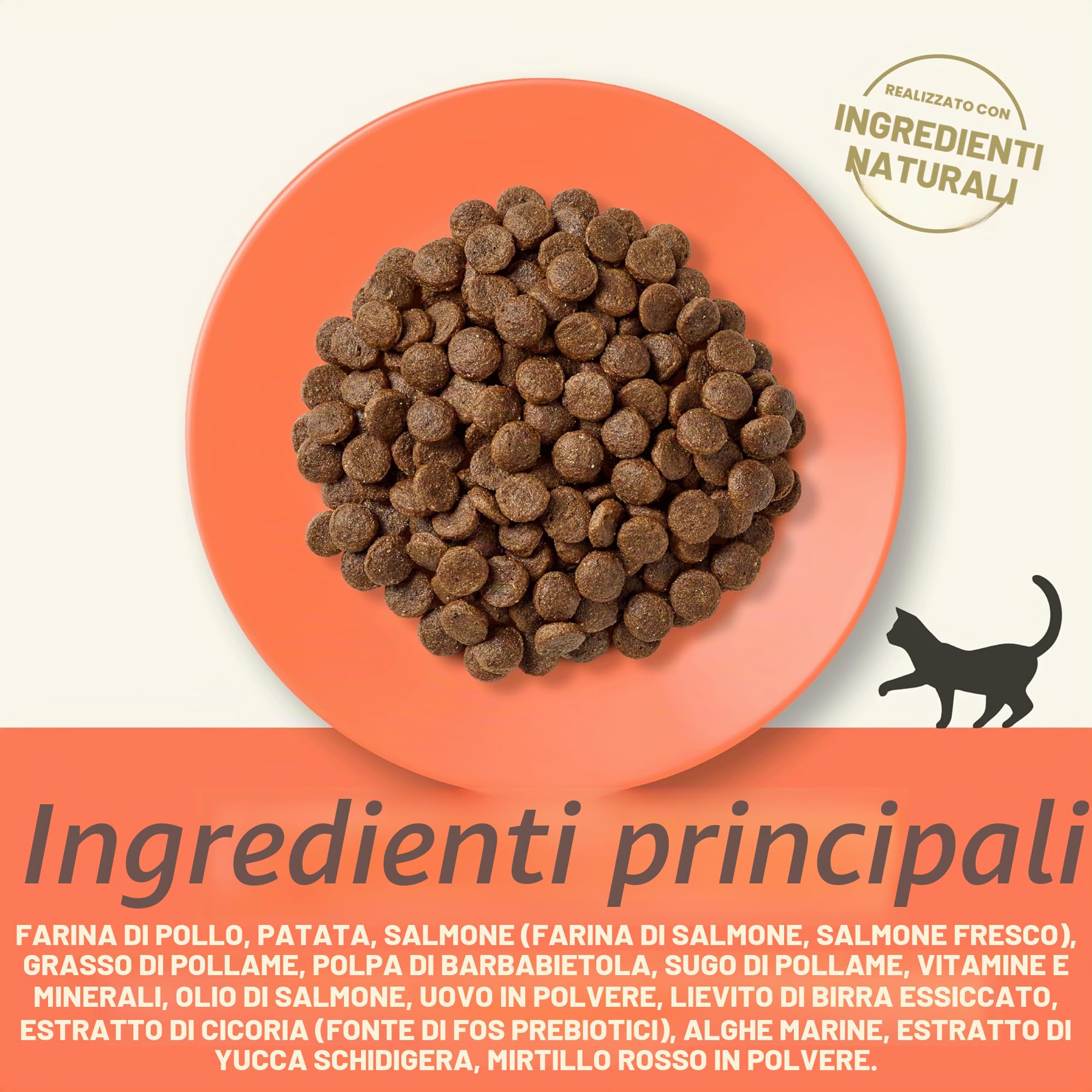 Applaws Alimenti completi per gatti adulti secchi e senza cereali di Applaws, pollo con salmone - sacchetto richiudibile da 2 kg