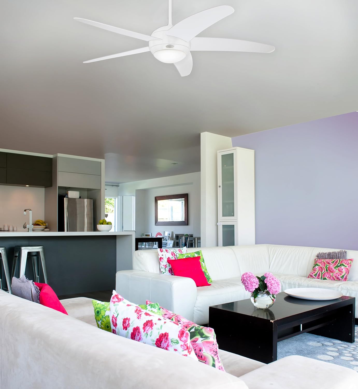 Westinghouse Bendan Ceiling Fan installed in a modern living room