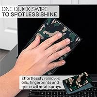 Vista 2 de Paño de microfibra de Buff, pack de 2 con estuche, gamuza de microfibra ultrafina de doble cara, diseñada para lentes, celulares, tablets, lentes