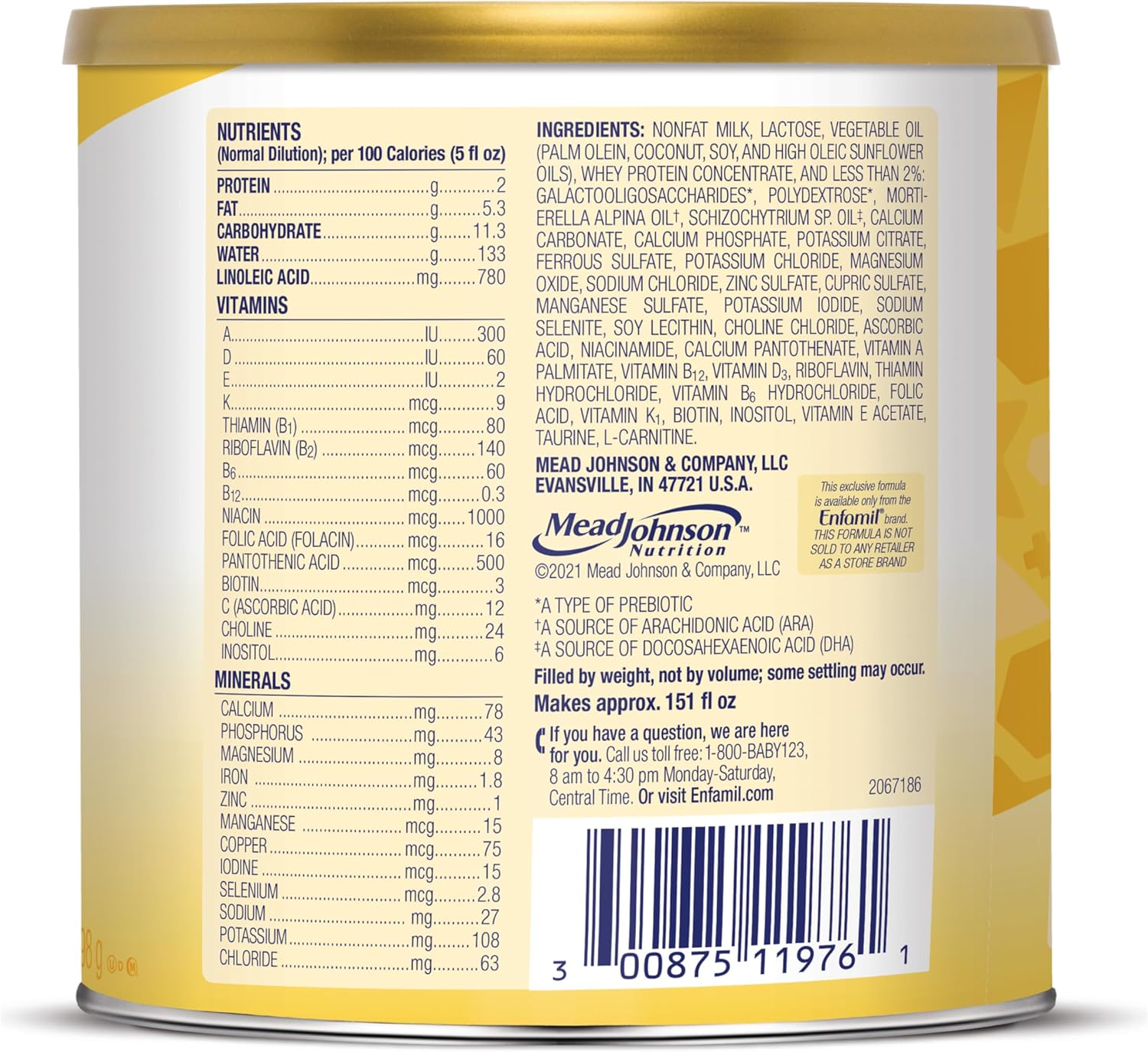 Enfamil Infant Formula, Milk-based Baby Formula with Iron, Omega-3 DHA & Choline, Powder Can, 21.1 Oz (Pack of 4) - Image 10