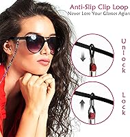 Vista 4 de LOVEWEE 10 correas para lentes, correas para gafas de sol, cordón de cadena de alta calidad, cordones de moda para lentes de sol para mujeres