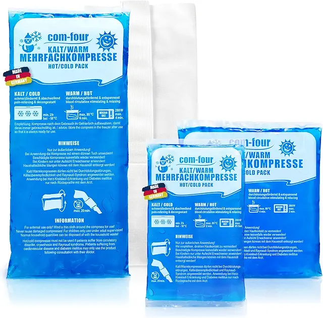 Set Económico de 3 Compresas Frío/Calor Reutilizables - Bolsa de Gel para Congelar