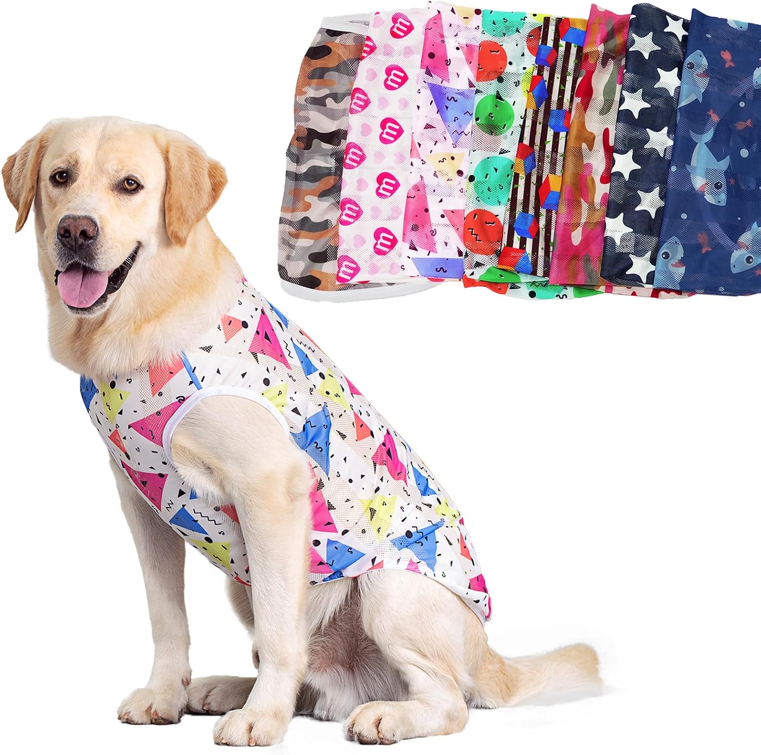 Dog Cooling Vest for Large Dogs, Breathable Mesh Cooling Shirt（Pyramid，7XL） image 2
