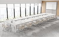 Vista 21 de Mesa de conferencias de 6.56 pies, mesa de seminario rectangular grande súper resistente para 8 personas, mesas largas de negocios, 1 unidad