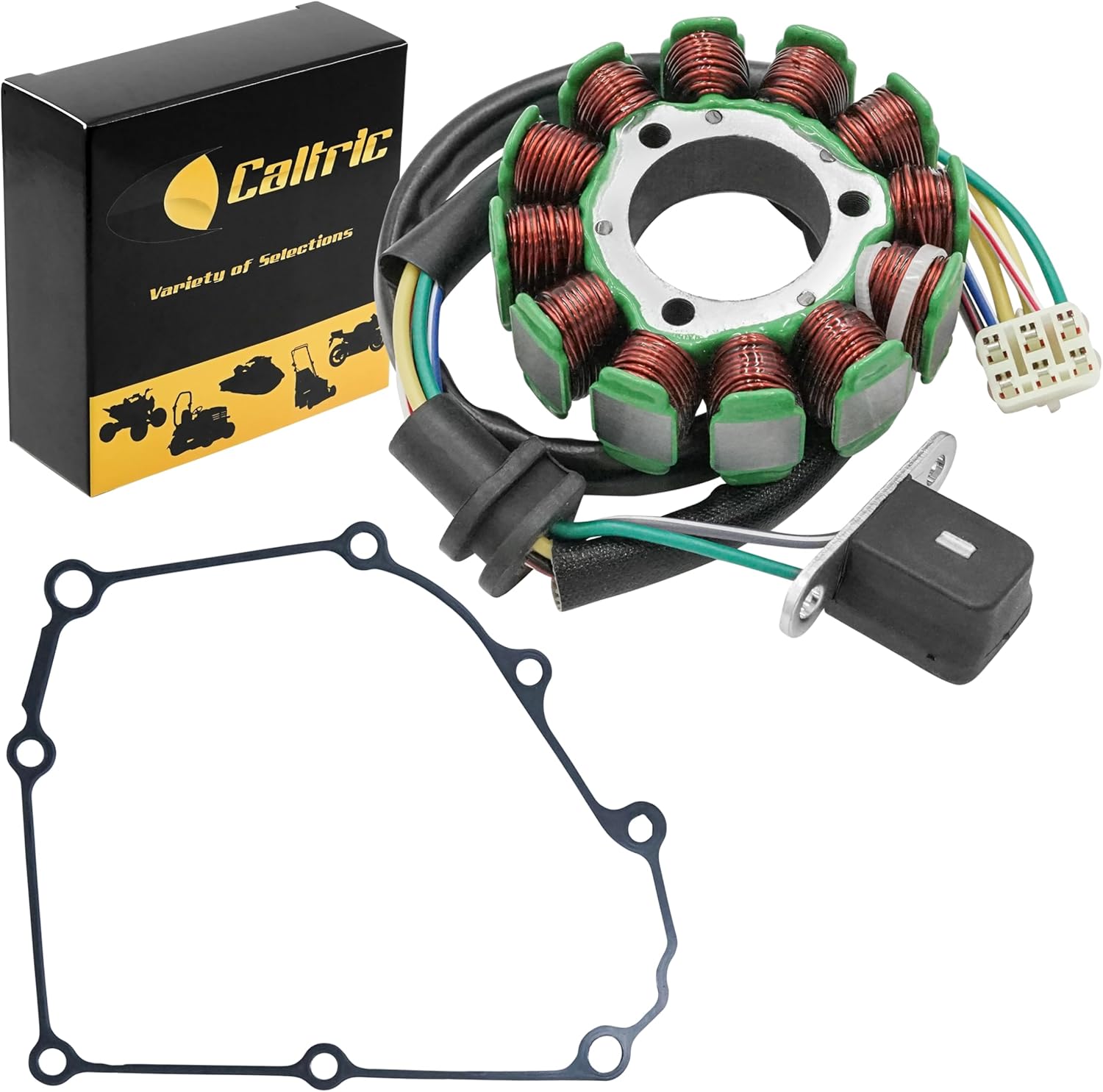 Caltric Stator And Gasket Compatible with Suzuki Rm-Z450 Rmz450 Rm Z450 Rmz 450 2008 2009