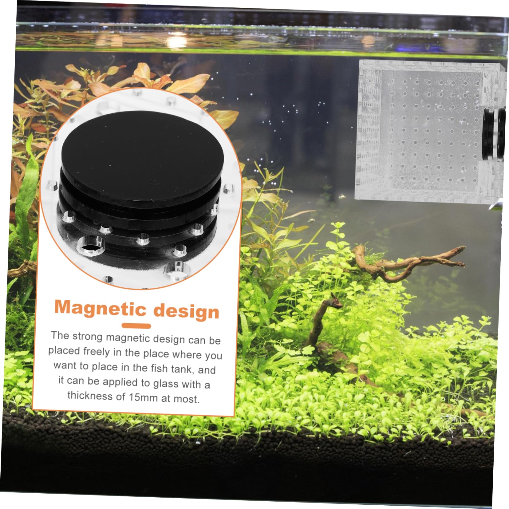 1pieza Caja De Aislamiento para Peces De Ventilación Incubadora para Cría De Peces Separador De Acuario Magnético Diseño Transparente Aumenta La Supervivencia De Alevines