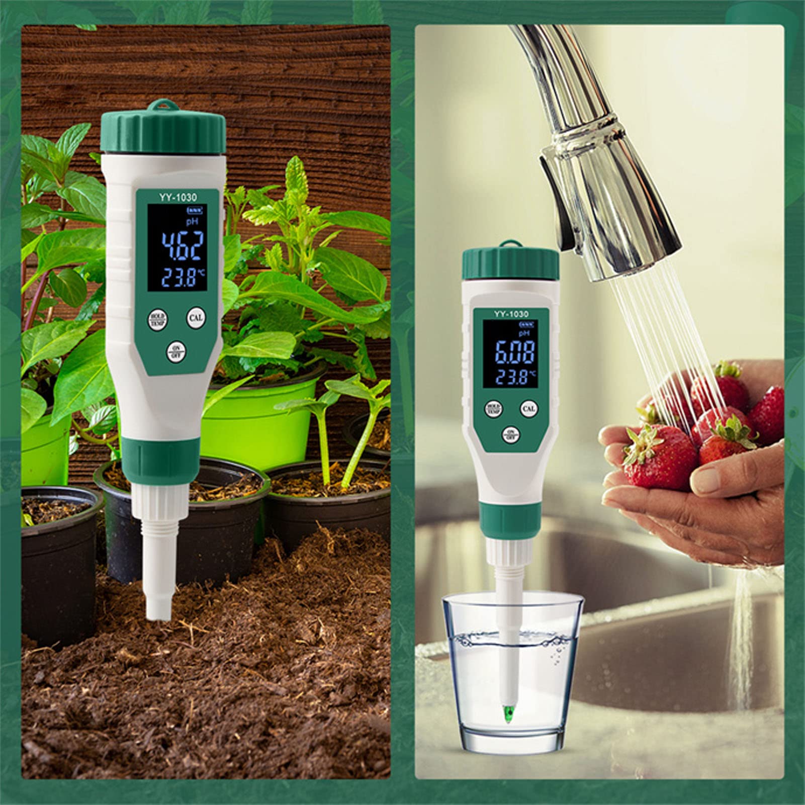 Test di Sensibilità Alimentare, Misuratore di PH Tester di PH Digitale Tester di Impasto Alcalino Misuratore di Acidità della Matrice del Suolo Per Integratori Alimentari Per Bambini Cosmetici al Form