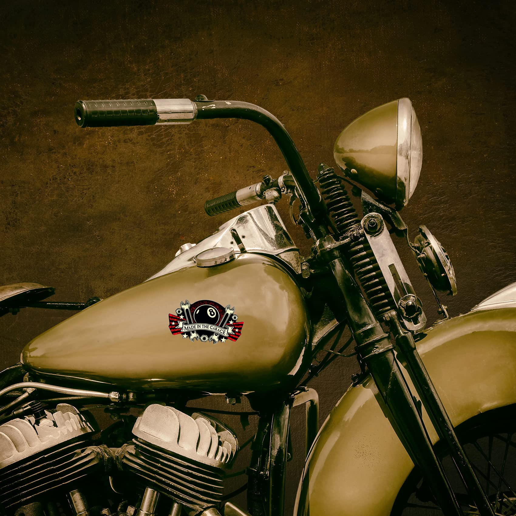 Adesivo Retrò Old School - Sticker Vintage Per Auto, Moto, Casco E Garage (#12 Made In Garage) - Foto 6