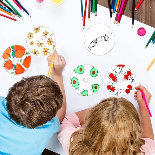 Miniatura 5 de CDs transparentes para pintar CD en blanco para decoración de bricolaje, estética, decoración de habitación, CD de pared transparente, manualidades,