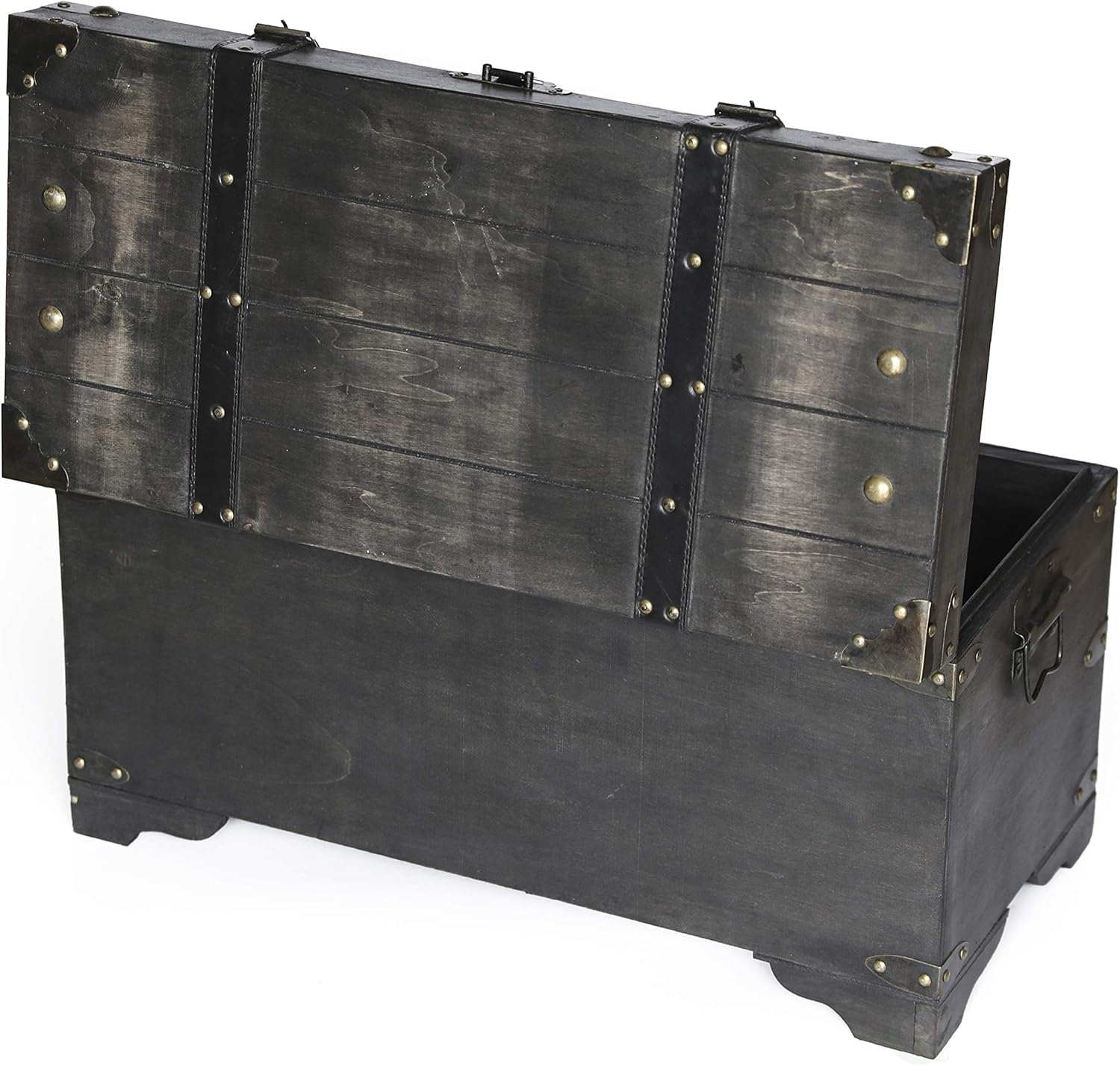 Vintiquewise Storage Trunk, Black : Home & Kitchen
