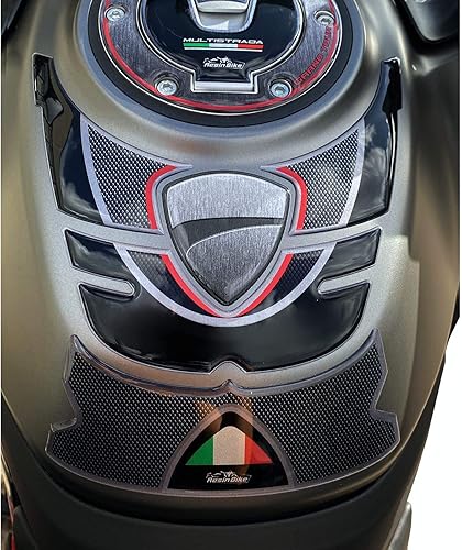 Miniatura 2 de Resin Bike Motorcycle 3D Stickers Compatible with Ducati Multistrada 1260 S 2018-2020 Grand Tour. Tank Protector Protection from Impact and