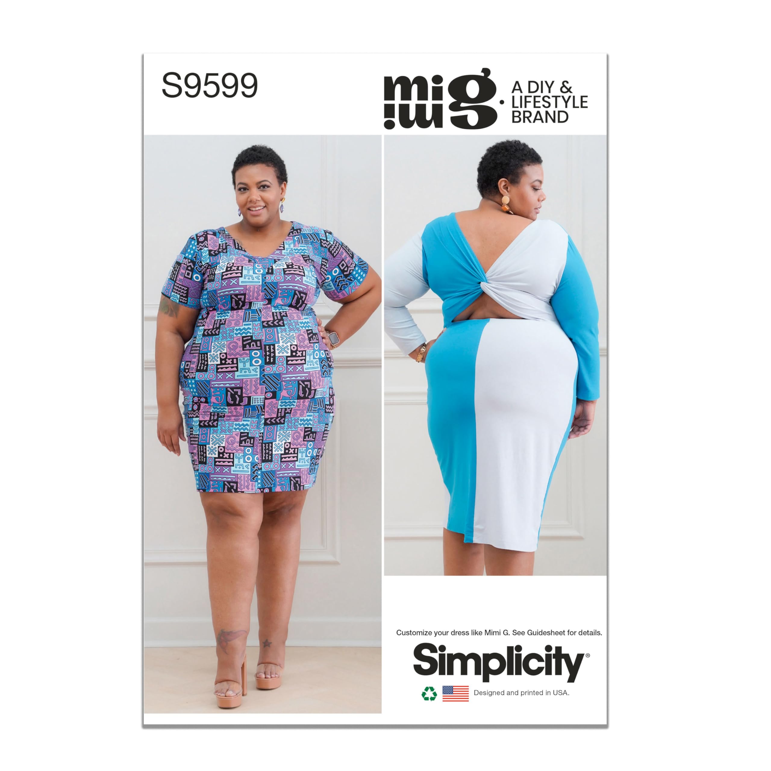 Simplicity SS9599G5 Plus Size Dress G5 (26W-28W-30W-32W-34W)