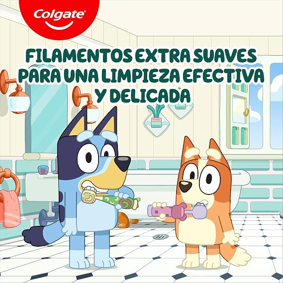 Colgate Kids Bluey, Children's Toothbrush, 2-5 Years, Pack of 4