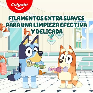 Colgate Kids Bluey, Children's Toothbrush, 2-5 Years, Pack of 4