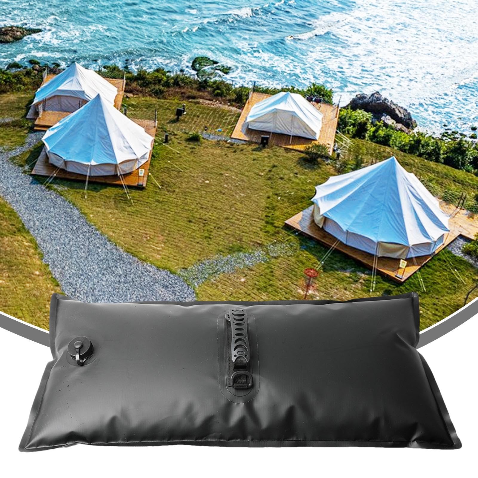 Pesas de agua para tienda de campaña, bolsas de peso plegables | Base de fijación de tienda de campaña al aire libre bolsa de agua pesada para piscina, barco, patio, viajes, exposiciones
