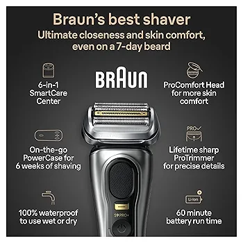 新品 未開封 BRAUN シリーズ9 PRO+ Braun Series 9 Pro+ 9577cc Electric Shaver with PowerCase