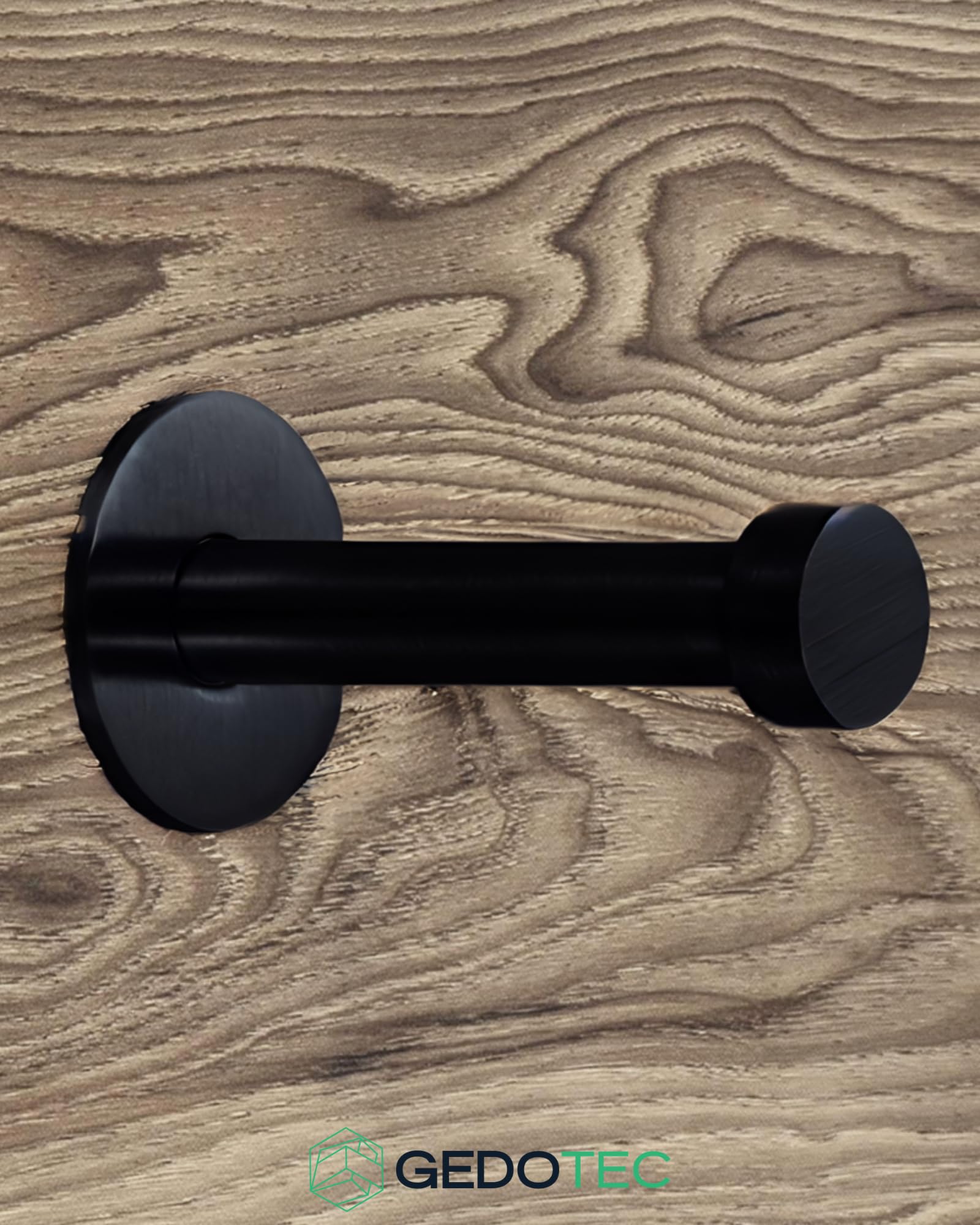 Gedotec Garderoben-Haken | UP | Aufhänger Tiefe: 52 mm | 10 Stück | schwarz Kleiderhaken Edelstahl | Wand-Garderobe zum Schrauben | Mantelhaken Vintage | Design Wandhaken mit Befestigungsmaterial