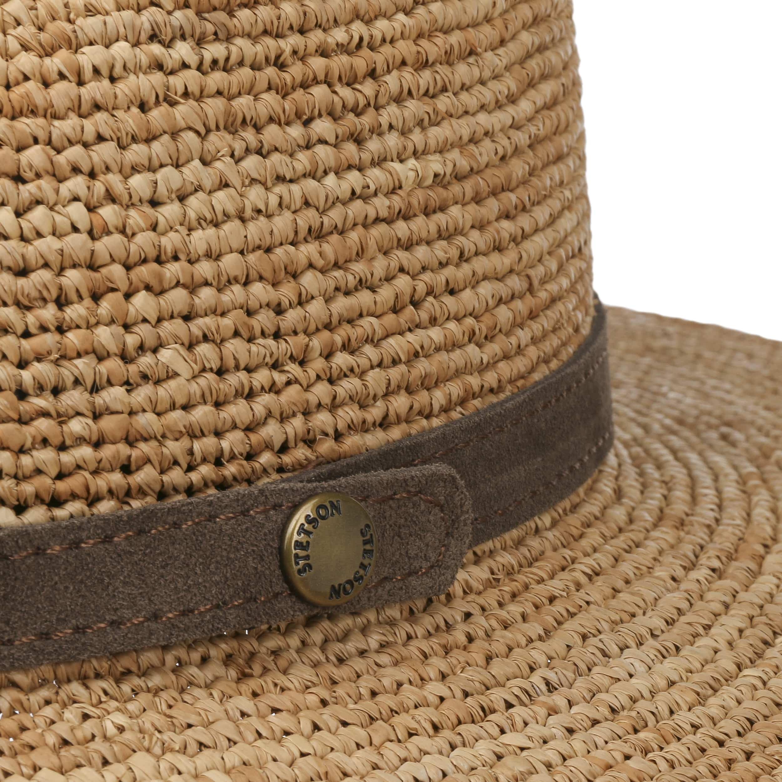 Stetson Crochet Rollable Traveller Strohhut Made in France Unisex Sommer