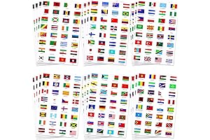 Country Stamps: 768 World Flag Stickers for Global Adventures