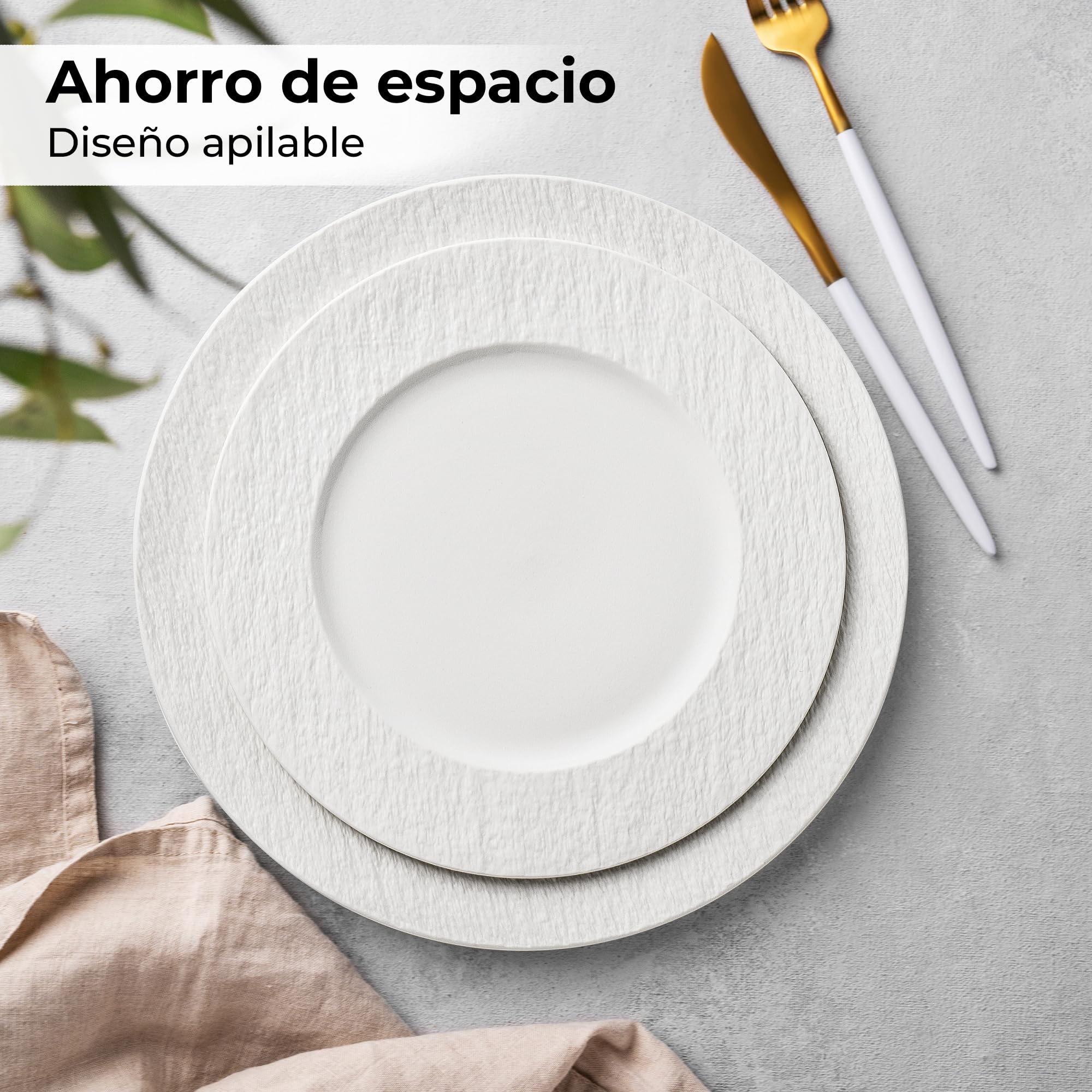 MIAMIO - Oasis Collection (BLANCO, Plato grande (4x))