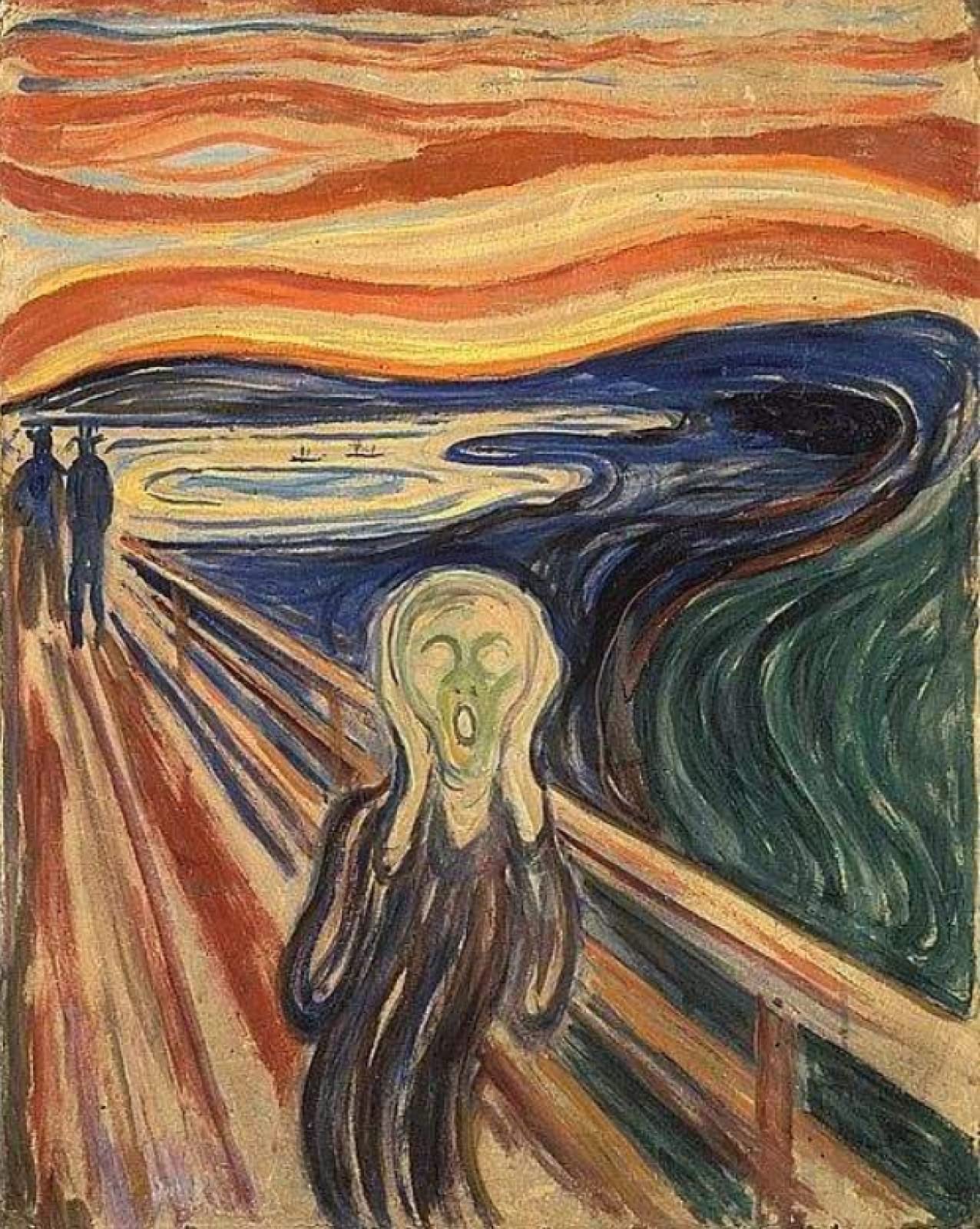 Zhyaunz DIY 5D Diamond Painting Edvard Munch The Scream Embroidery Cross Stitch Rhinestone Full Round Drill Mosaic Art Decor 40x50cm