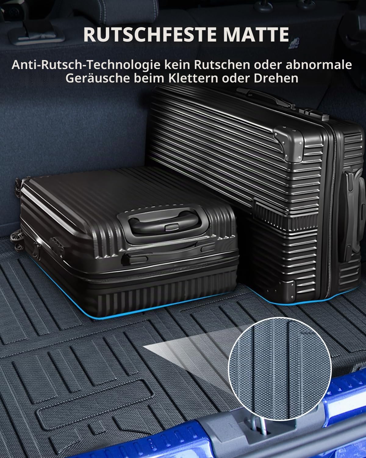 TPE Untere Kofferraummatte Original für Dacia Sandero 3 2021-2026 | Hinten Kofferraum Schutzmatte mit Hohem Rand, Rutschfestes und Wasserdichtes, Geeignet für die untere schicht des kofferraum