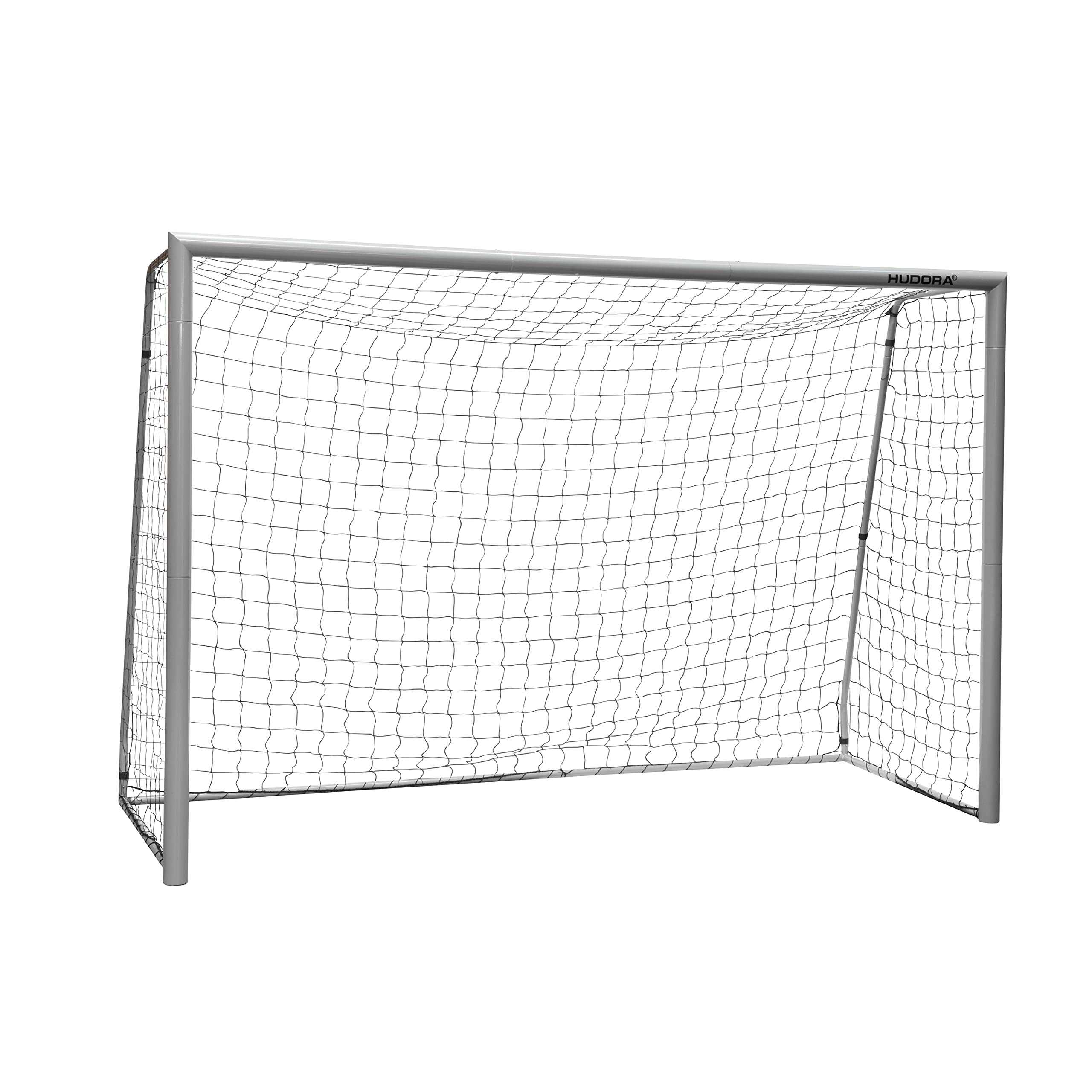 HUDORA Fußballtor Expert - großes Outdoor-Tor für Kinder und Erwachsene - wetterfestes und standfestes Tor mit engmaschigem Netz - Hochwertige Outdoor Torwand für Freizeit und Training