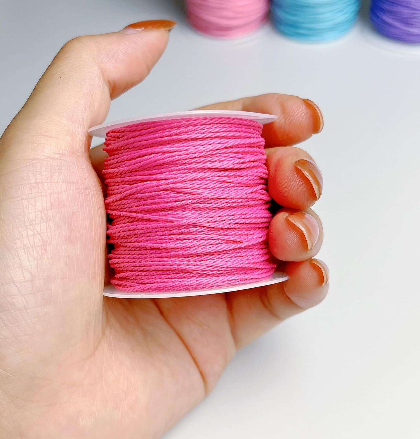Waxed Polyester Cord,20 Rolls Bracelet Thread,Waxed Cord for Jewelry Making, harnico0062
