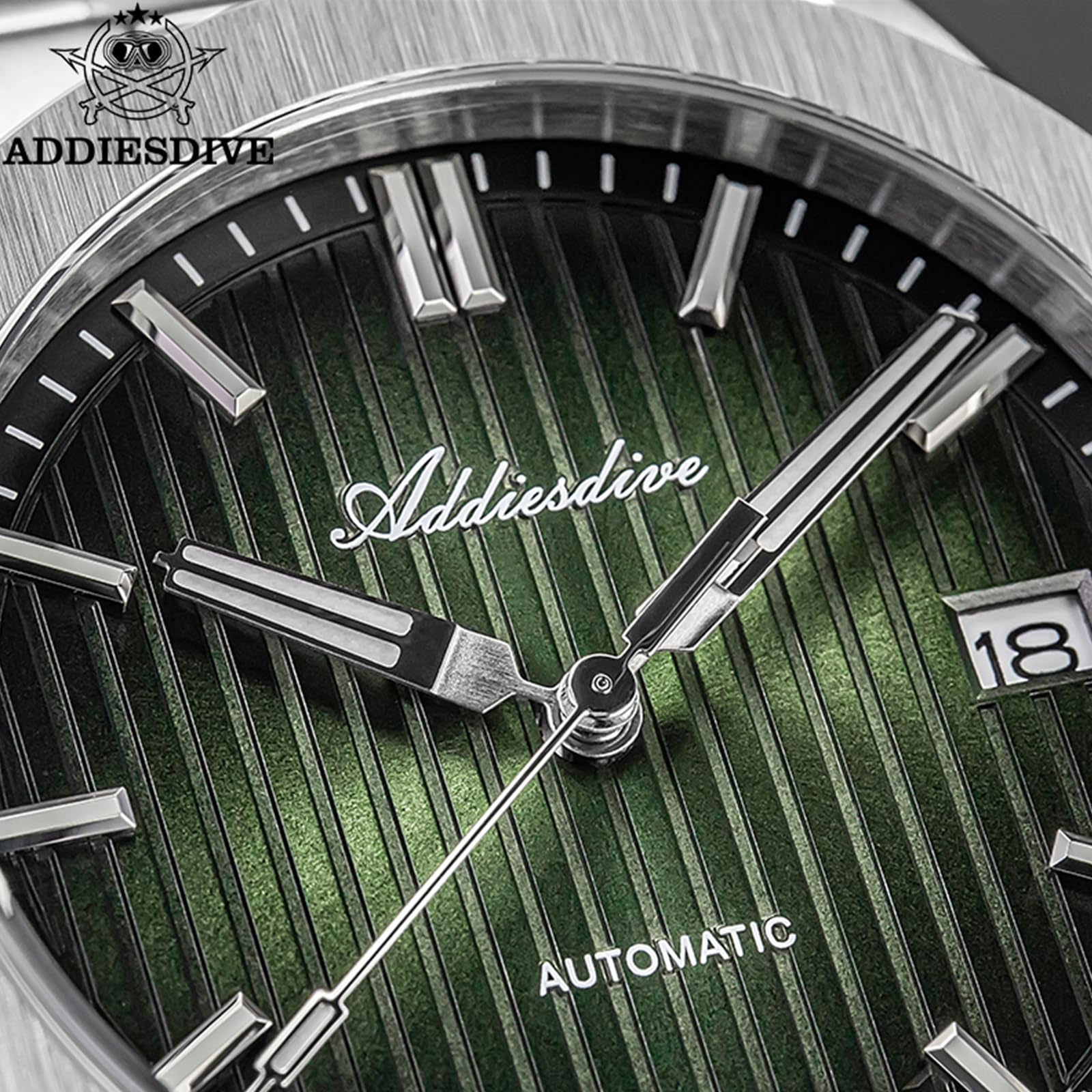 TACTICAL FROG AD2080 NH35A 38MM Mechanische Herren-Automatikuhr BGW9 Blau Leuchtend 20 bar Wasserdicht Saphir