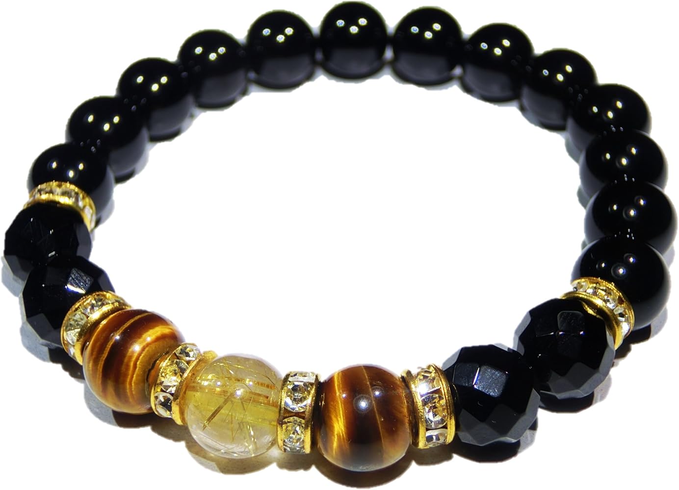 タイガーアイたんのブレスたん！綺麗！ Amazon | 蓄光 ホタルガラス 12mm タイガーアイ 10mm