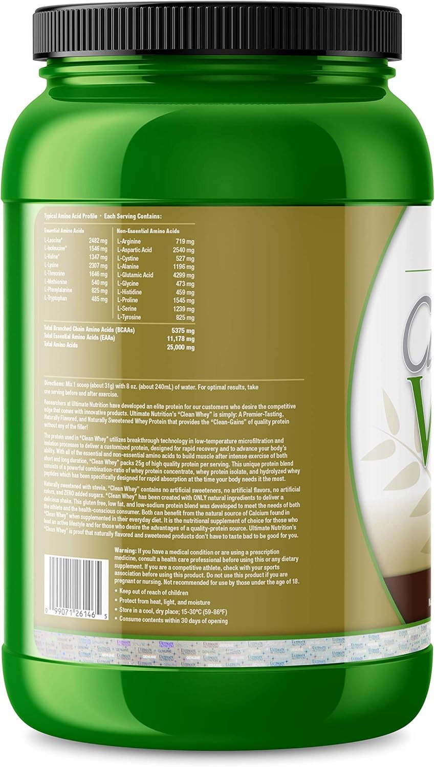 Ultimate Nutrition Clean Whey Protein Blend, Chocolate Creme, 2 Lb.
