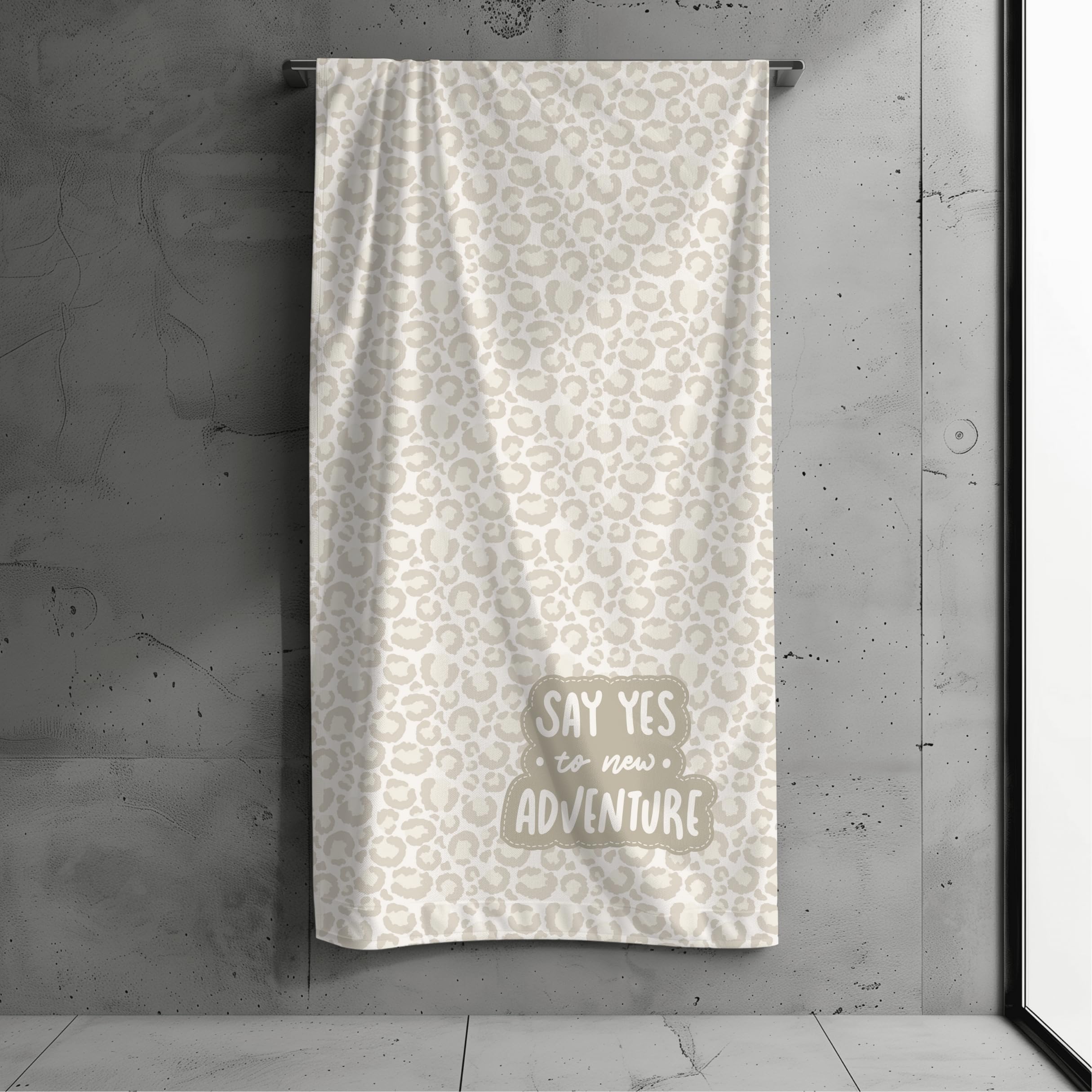 Serviette de bain léopard ultra absorbante et douce pour la douche