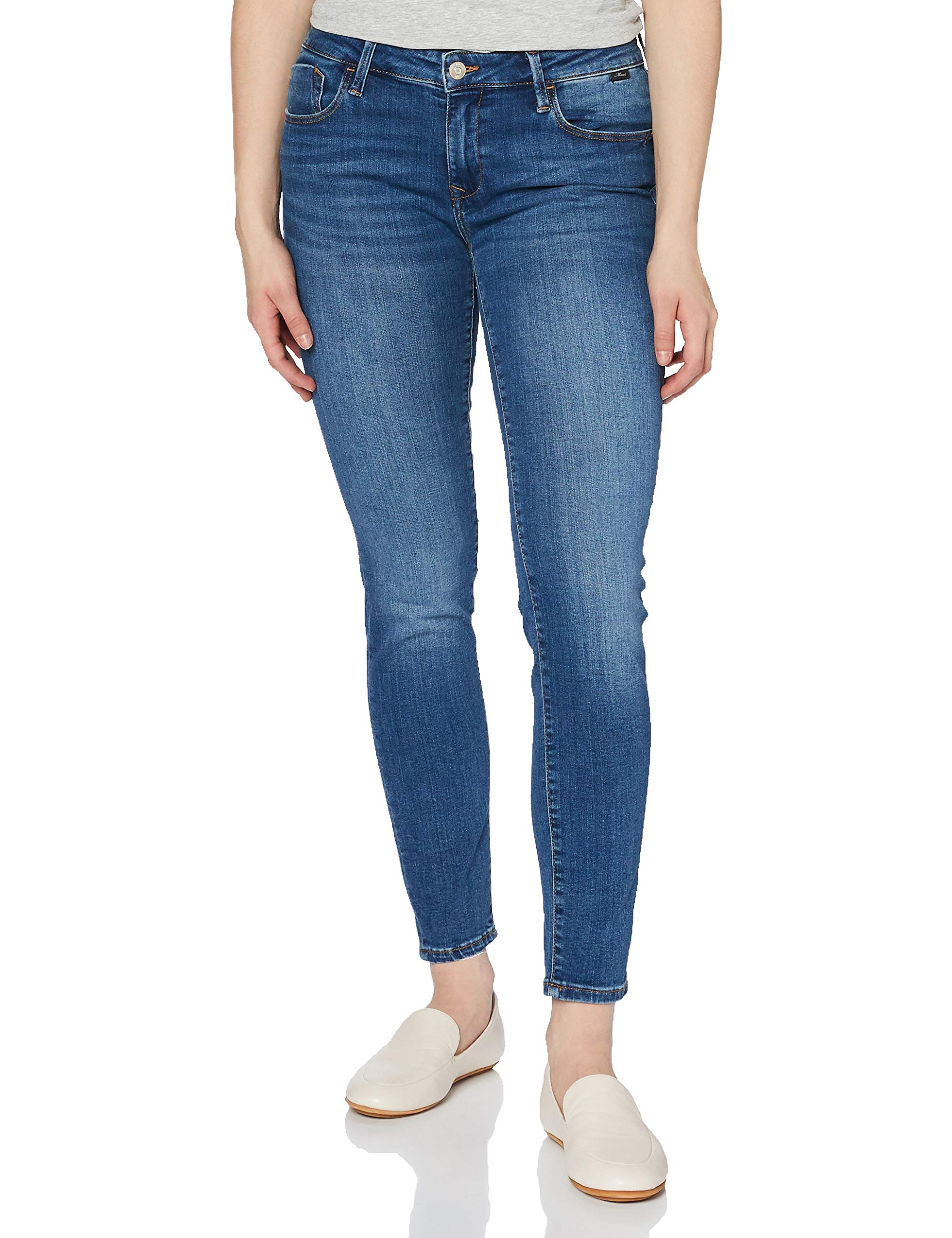 Mavi Women's Adriana Jeans, Blue Deep Shaded, 26W x 30L
