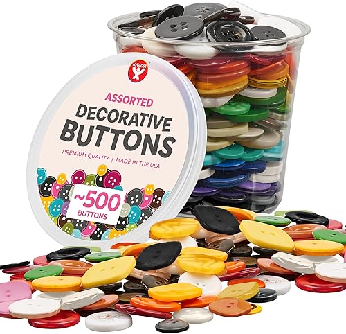 Miniatura 8 de Hygloss Bucket O' Buttons, botones surtidos para artes y oficios