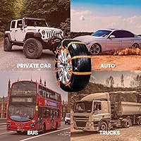 Vista 7 de Cadenas Antinieve Reutilizables 2024 – 【Nueva Versión】10 PIEZAS Cadenas Portátiles para Neumáticos de Nieve para Camionetas y SUV – Brida de Cable